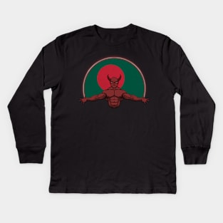 Devil Bangladesh Kids Long Sleeve T-Shirt